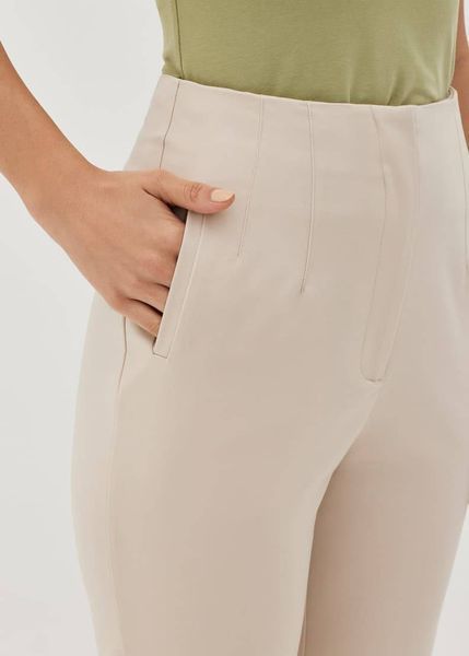 Love Bonito Roxanne Cotton Tailored Peg Leg Pants - Oat