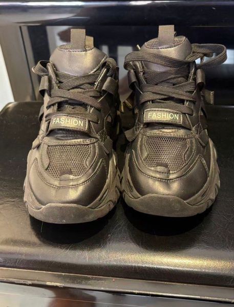 Black Chunky 'Fashion' Sneakers