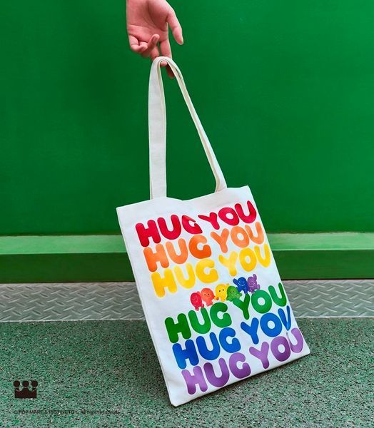 Sealed Pop Mart Limited Instinctoy Hug You Series Canvas Bag