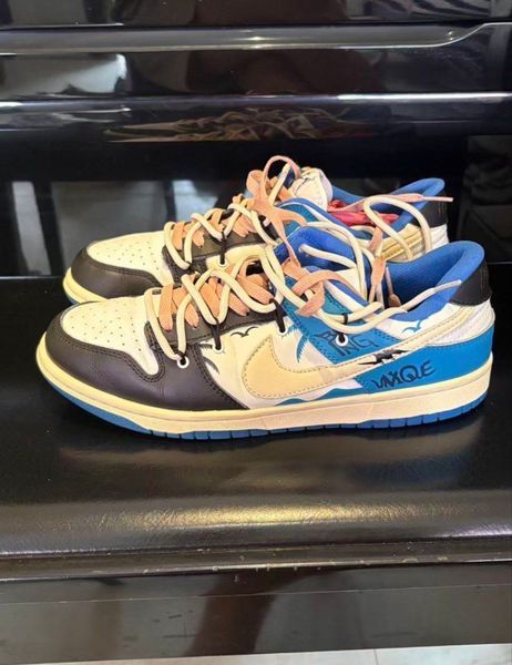Nike Custom Blue & White Streetwear Sneakers