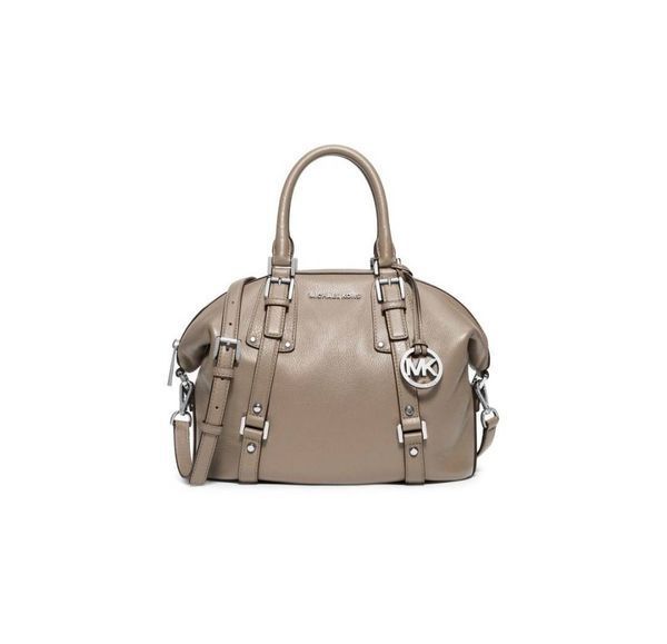 Michael Kors - Bedford Belted Medium Leather Satchel - Taupe