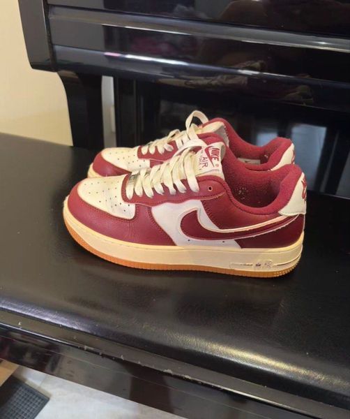 Nike Air Force 1 Low Burgundy White Sneakers