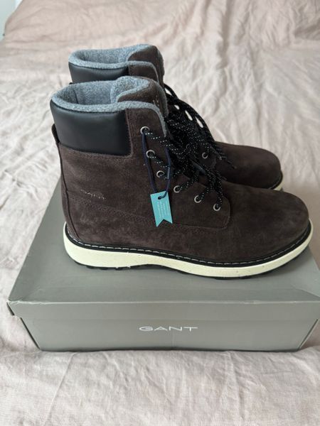 GANT Men's Brown Suede Lace-Up Boots