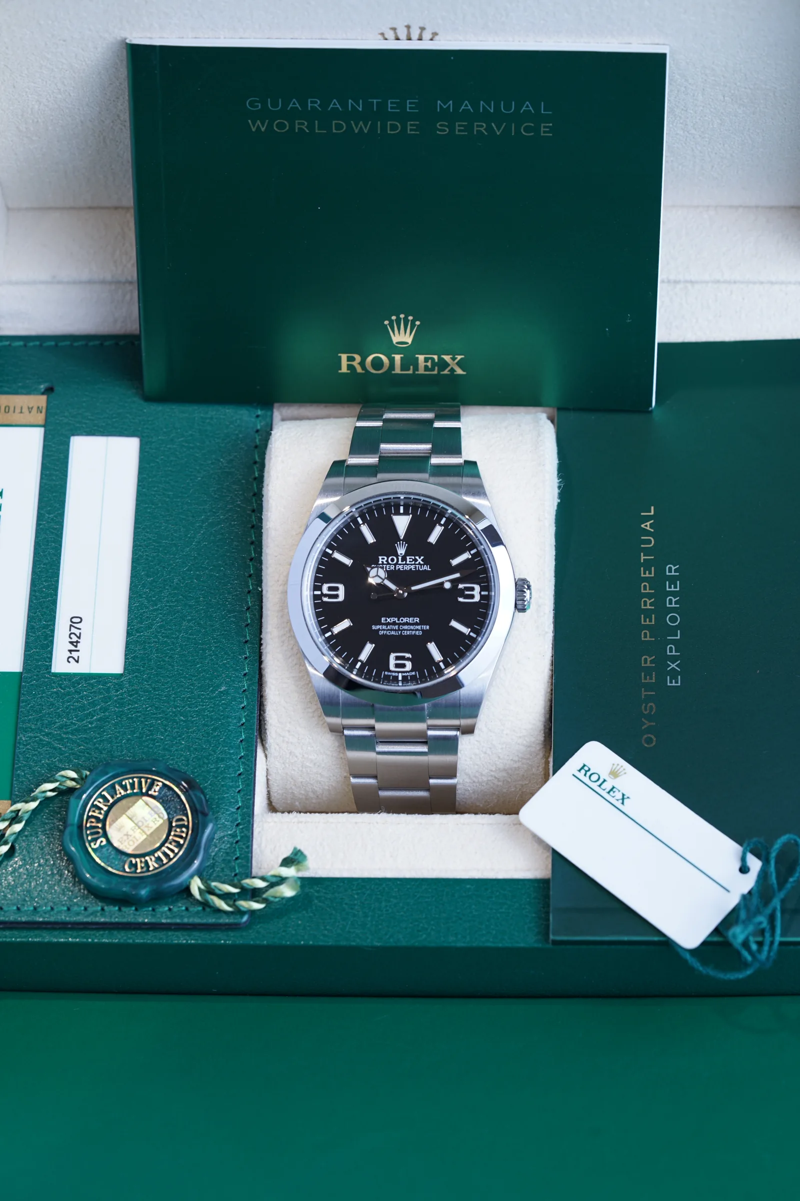 Rolex Explorer I 39 Black Dial 2017 (214270)