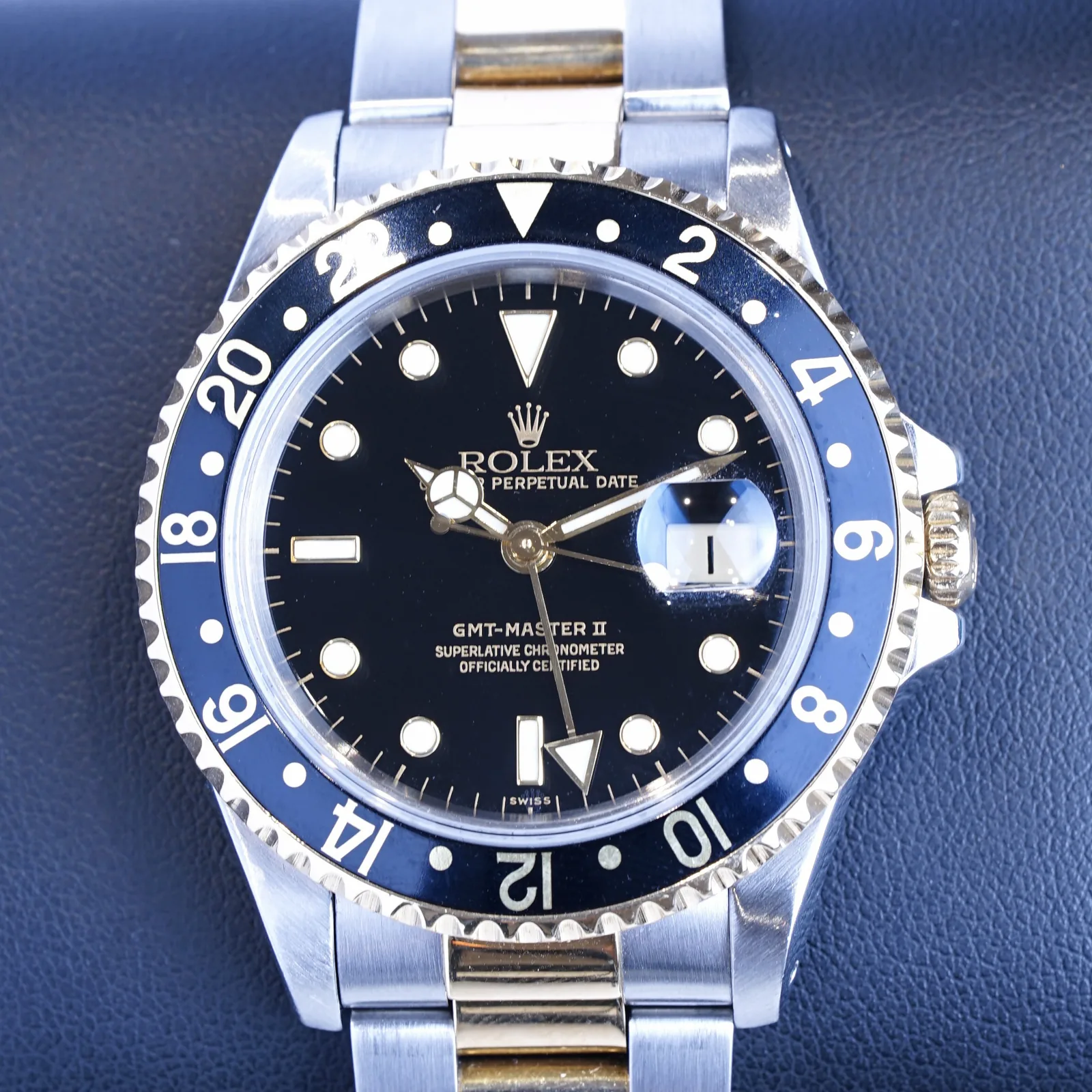 Rolex GMT-Master II Two-Tone 40 Black Dial Circa 1991 (16713)