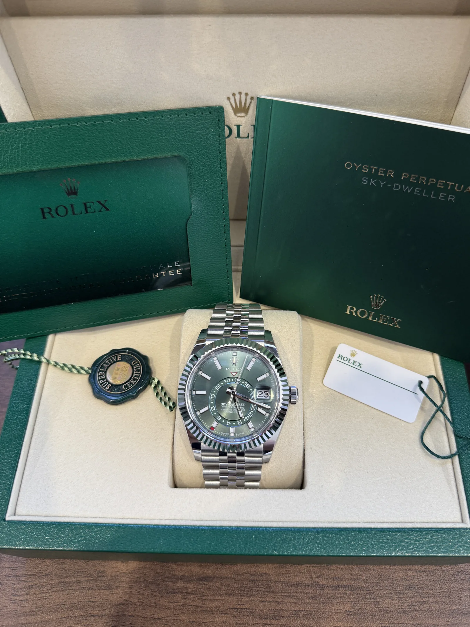 Brand New Rolex Sky Dweller Green 2025