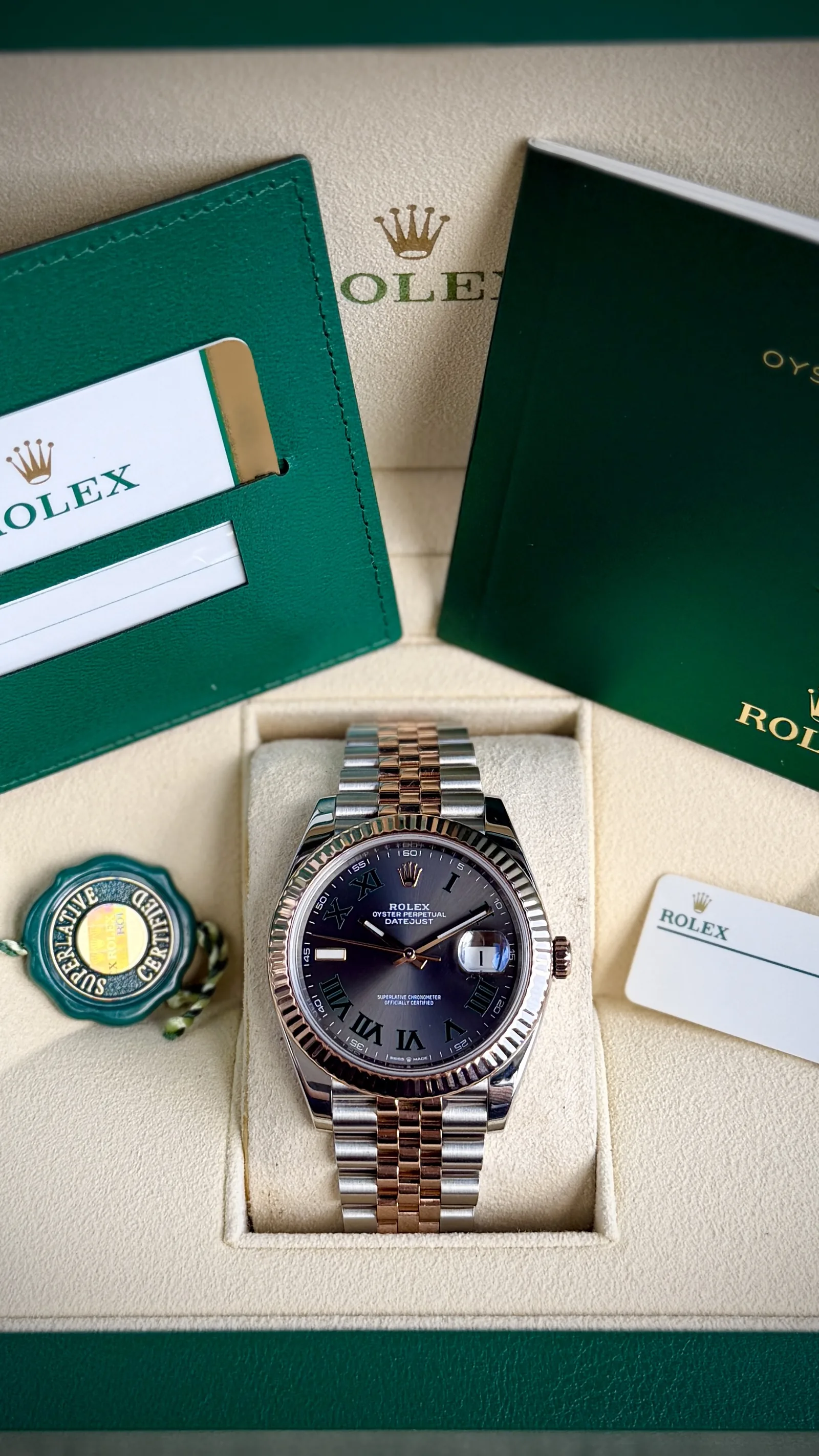 Rolex Datejust 41 Wimbledon Rose Gold 2019 126331