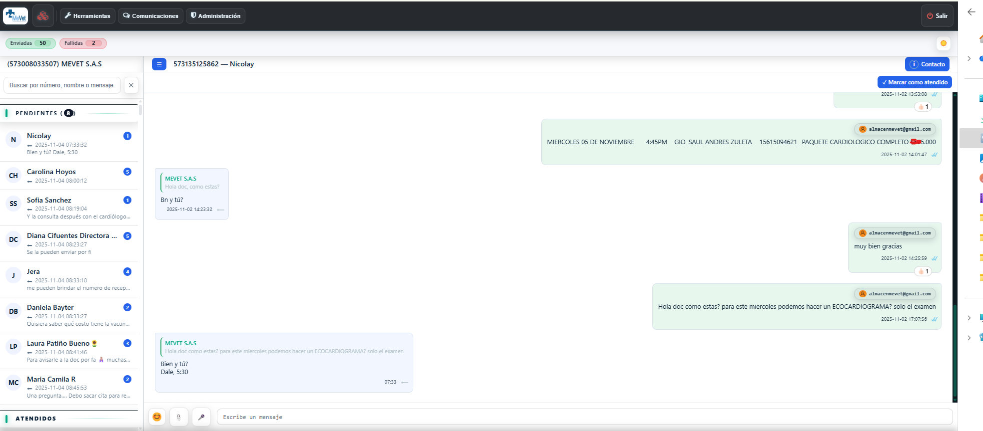 Captura de pantalla de la plataforma Telo Chat en acción