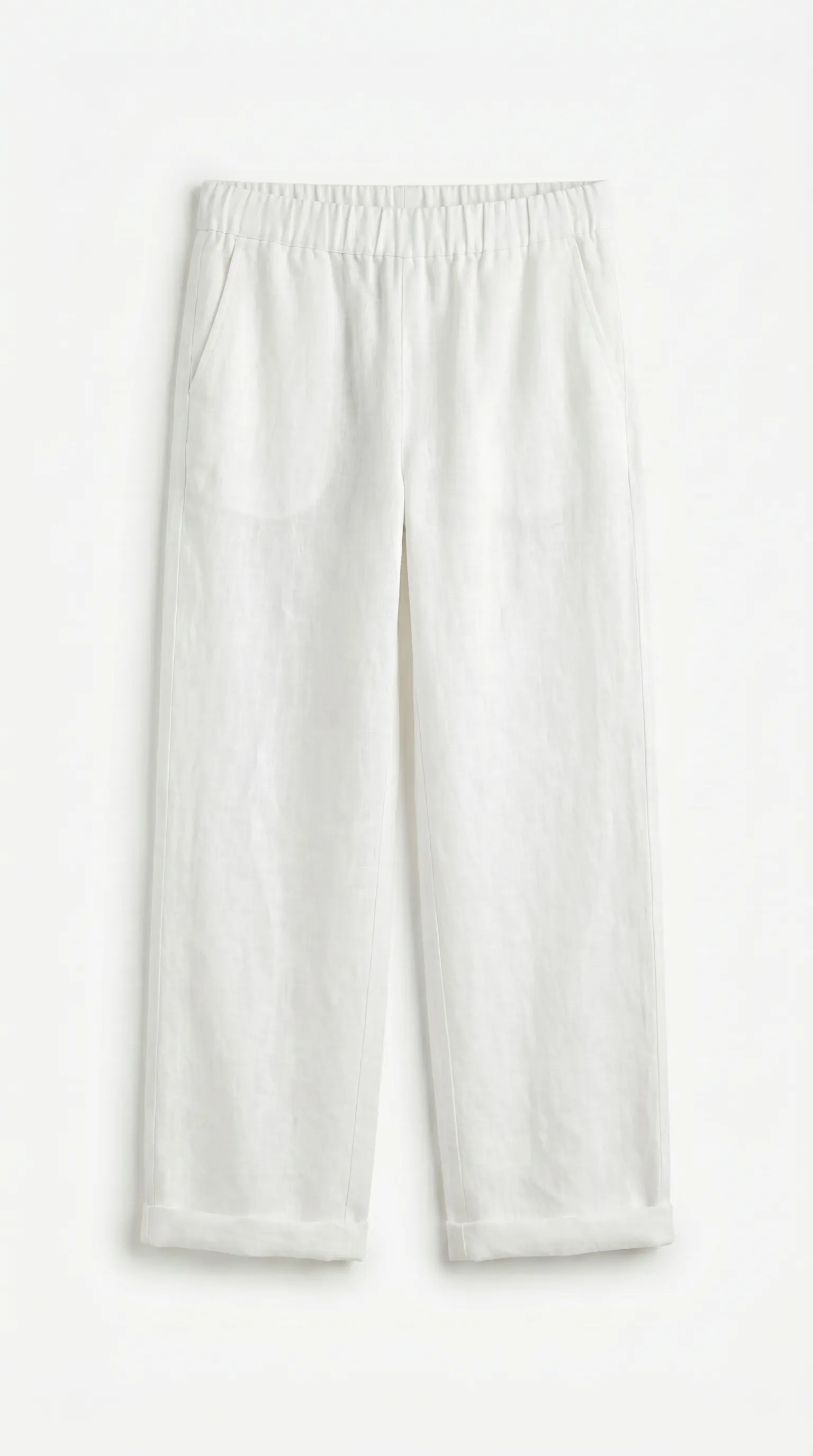 White Horizon Relaxed Linen Trouser