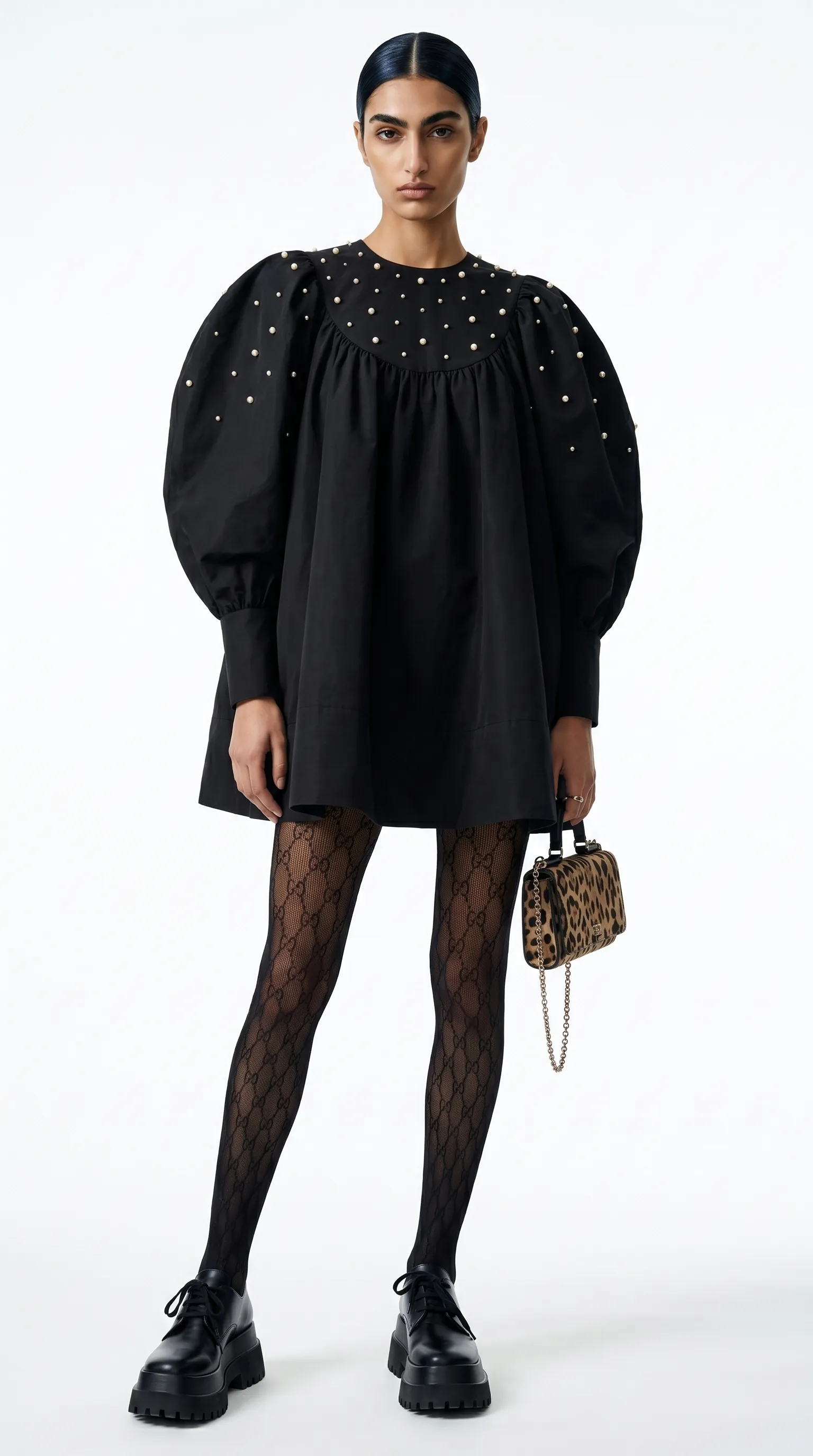 Black Pearl Mini Dress