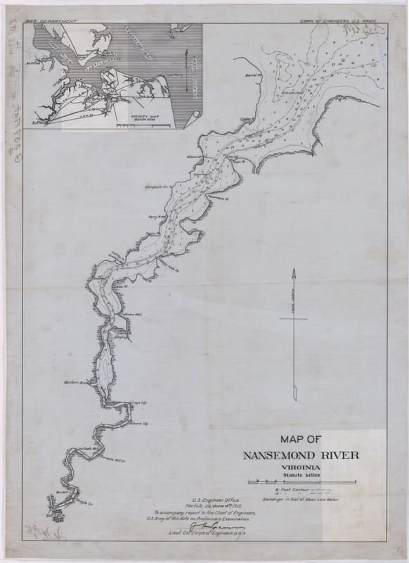 Map of Nansemond River, Virginia