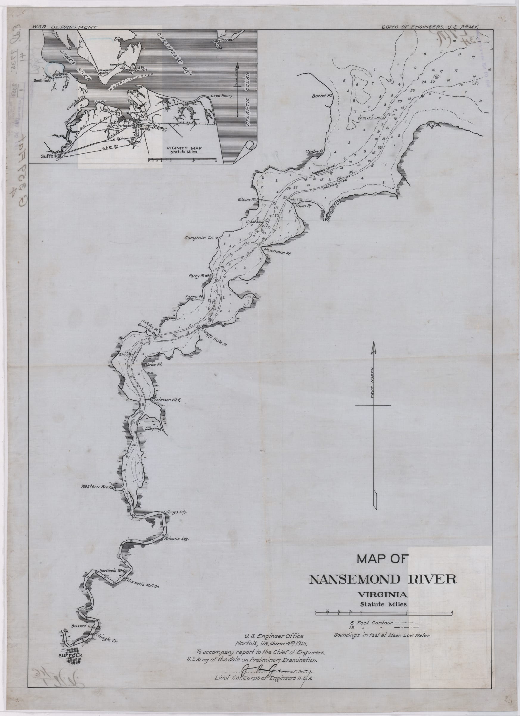 Map of Nansemond River, Virginia