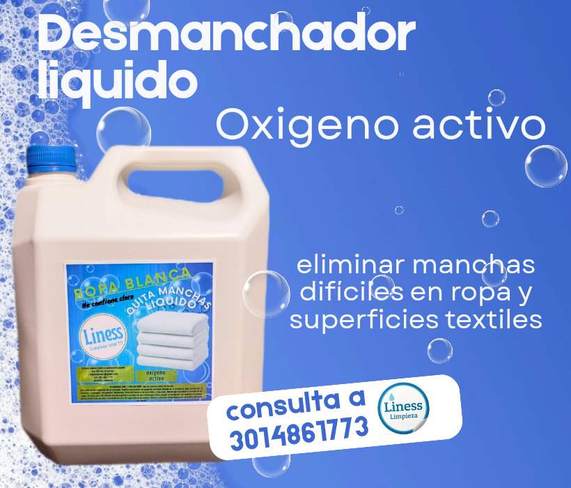 Desmanchador liquido oxígeno activo