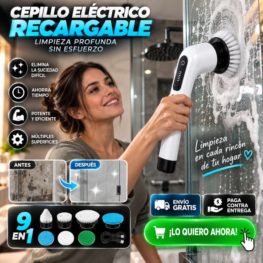 Cepillo Eléctrico 9 en 1 (Limpieza)
