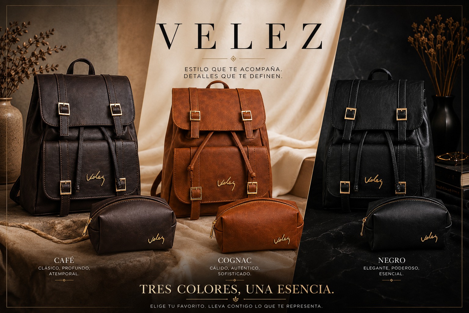 🎒MORRAL & COSMETIQUERA 👝 VLZ 🤎💛🖤