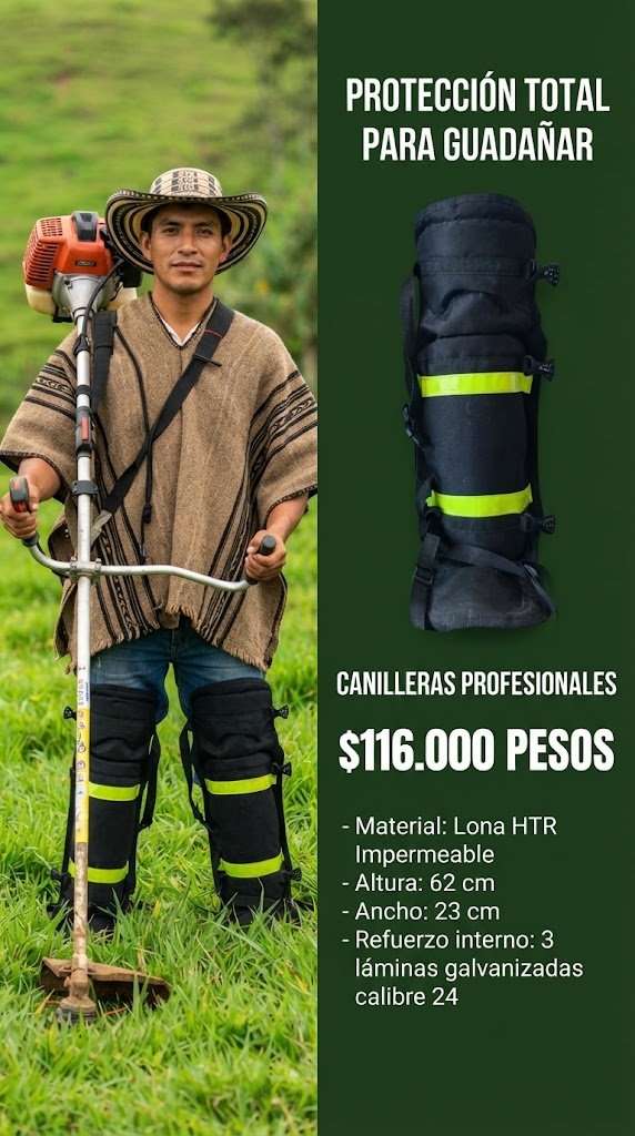 CANILLERA PROTECTORA PARA GUADAÑAR
