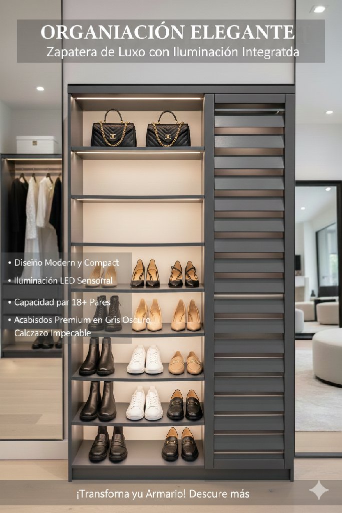 Zapatera Organizadora Vertical de 6 Niveles | Estante Multiusos Desmontable y Armable | Capacidad para 18 Pares | Optimiza Espacios Pequeños | Material Resistente.