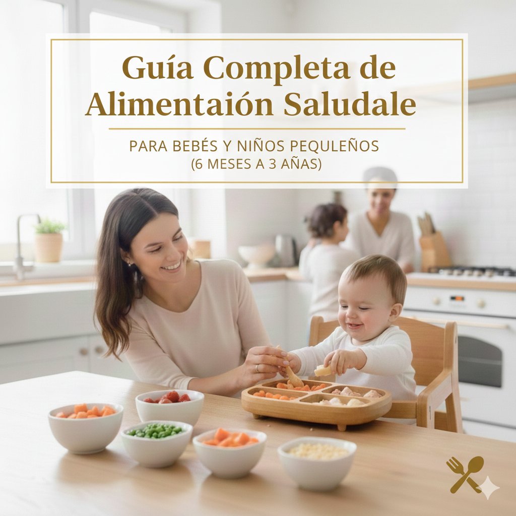 Guía Completa de Alimentación Saludable para Bebés y Niños Pequeños (6 Meses a 3 Años.