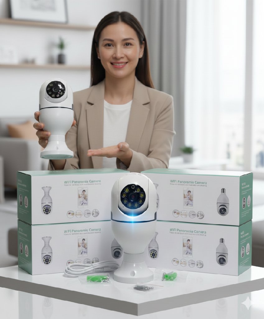 Cámara de Seguridad WiFi 360° | Visión Nocturna | Control desde el Celular