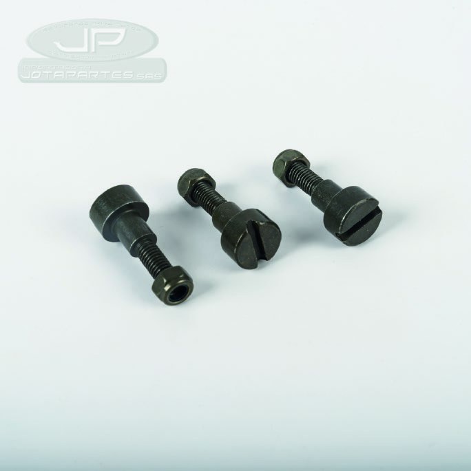 PERNO MANIGUETA CON TUERCA BLANCO (1011113) BOXER 100/CT/BM-PLATINO-DISCOVER INDUSTRIAS JAPAN