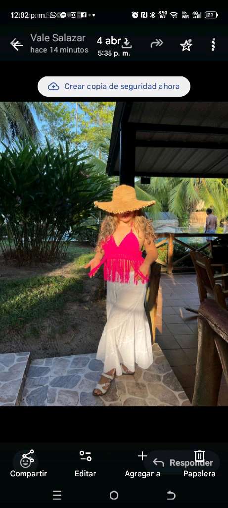 crop tops flequillo fucsia - 2