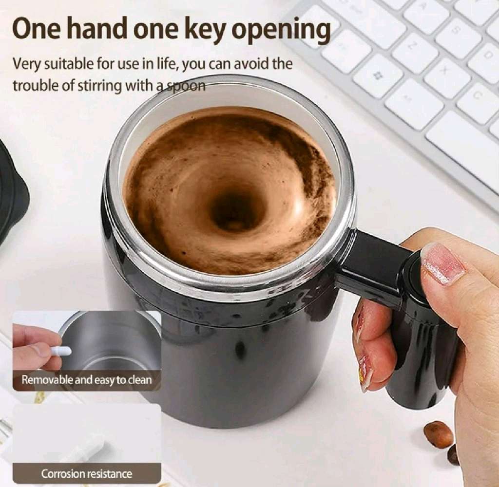 MUG autoagitadora de acero inoxidable