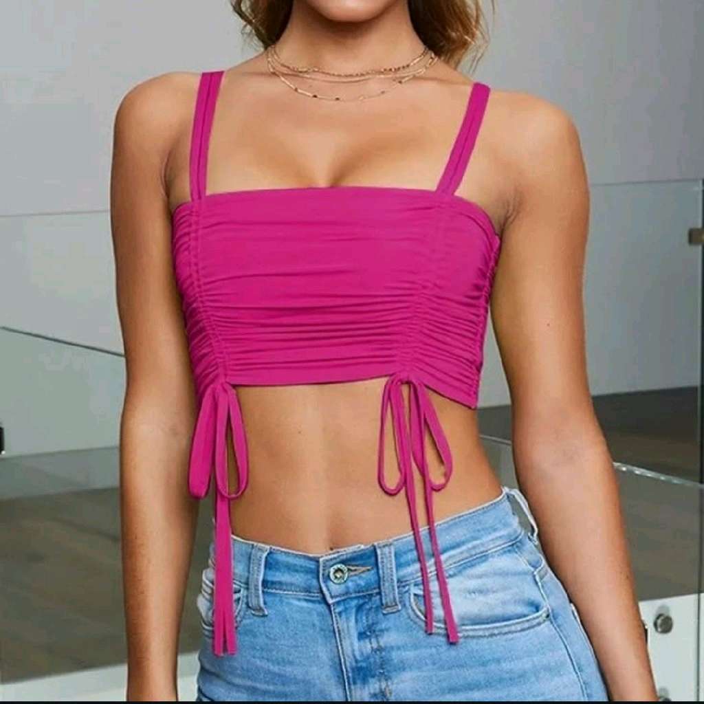 blusa fucsia amarres