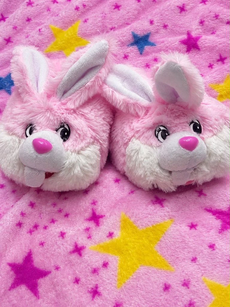 Babuchas coneja rosada
