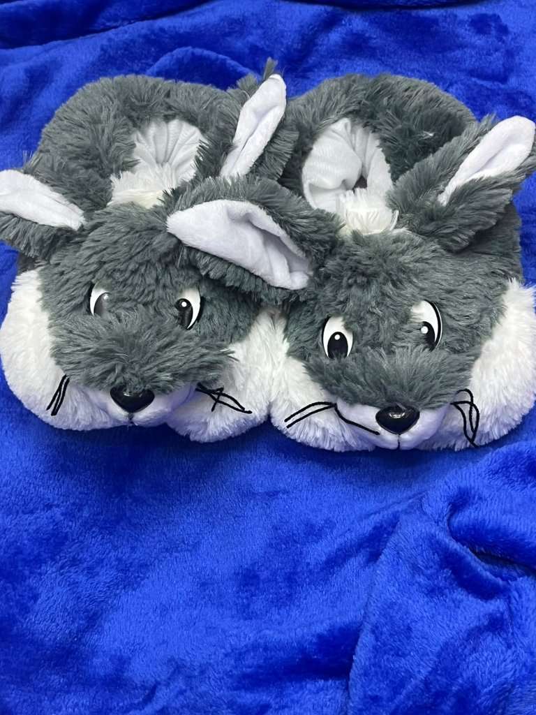 BABUCHA CONEJO GRIS - 2