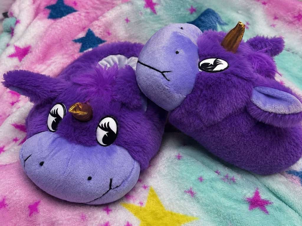 BABUCHA UNICORNIO MORADO