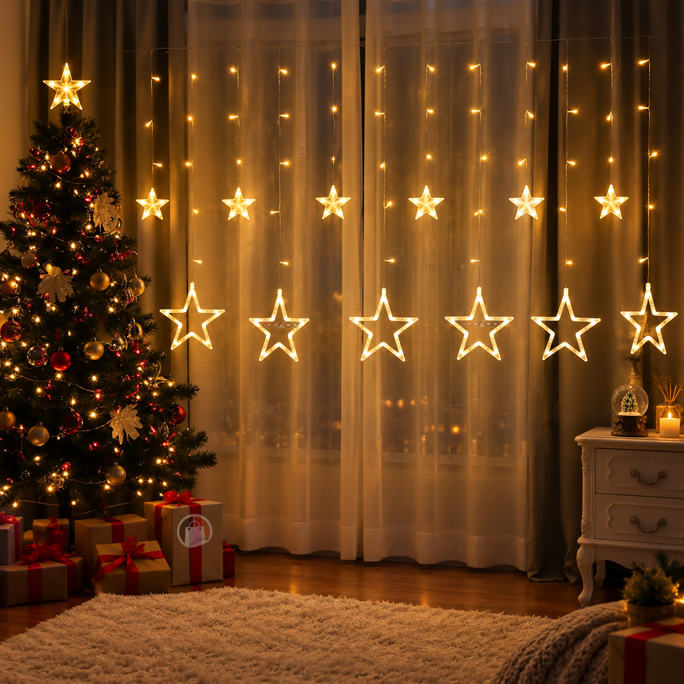 Cortina Punta Estrella Led 3 y 6 M - 2