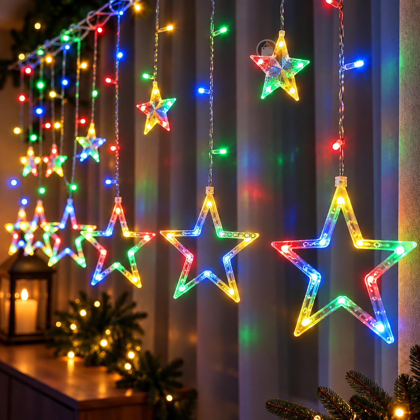 Cortina Punta Estrella Led 3 y 6 M - 3