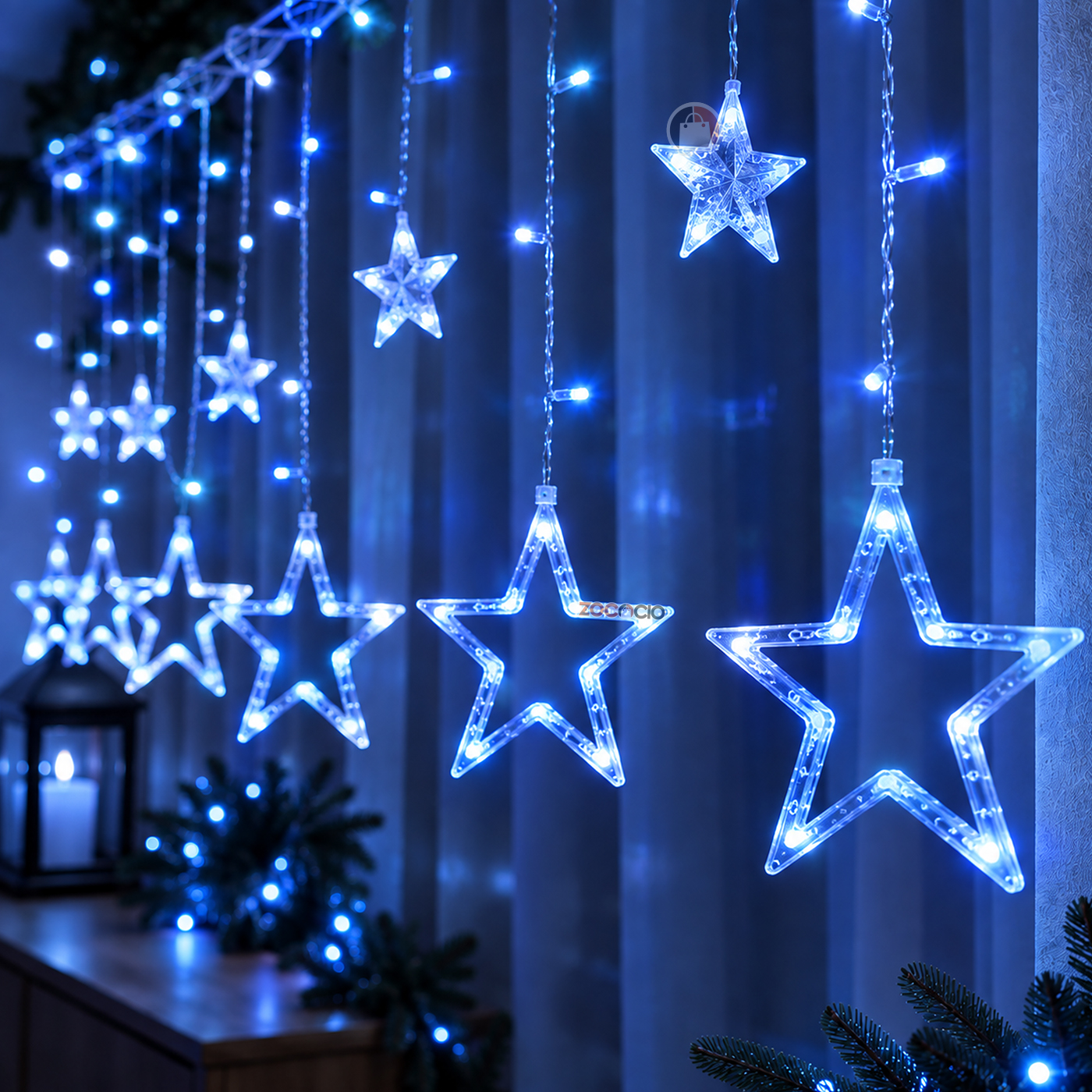 Cortina Punta Estrella Led 3 y 6 M - 4
