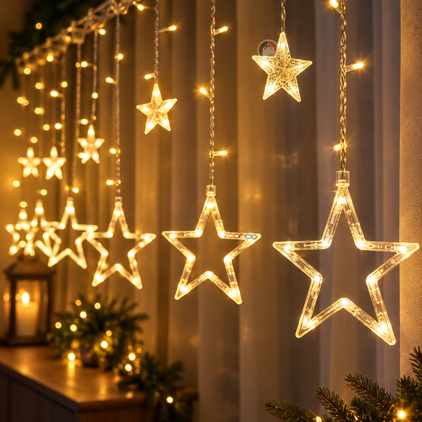 Cortina Punta Estrella Led 3 y 6 M - 6