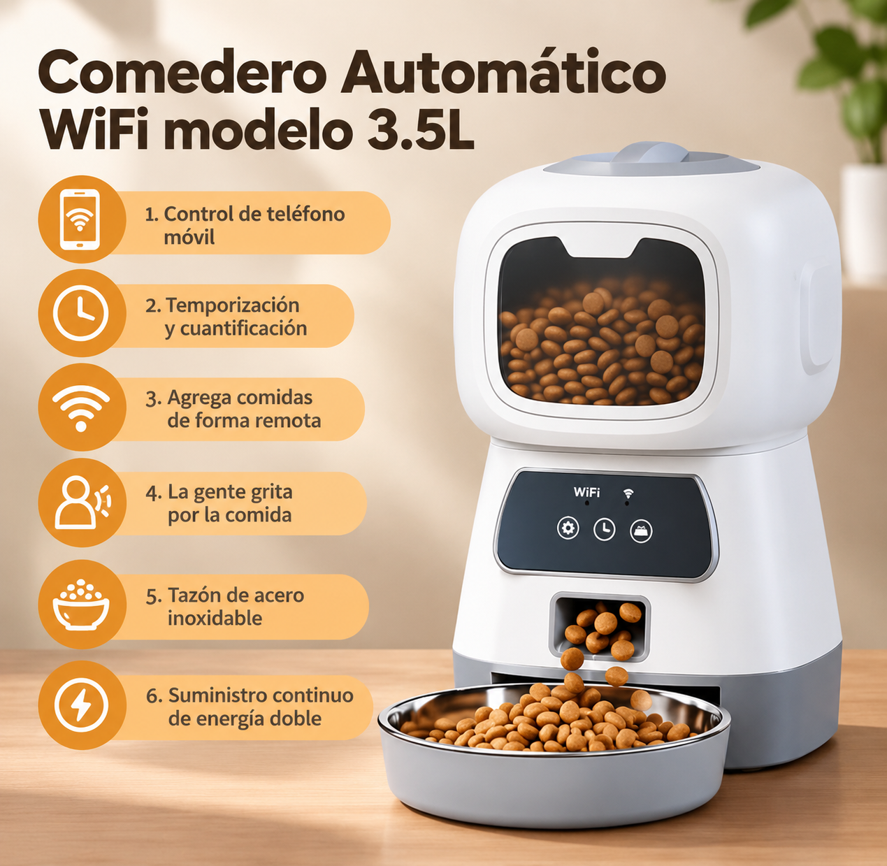 Comedero Automático Inteligente Mascotas - 2