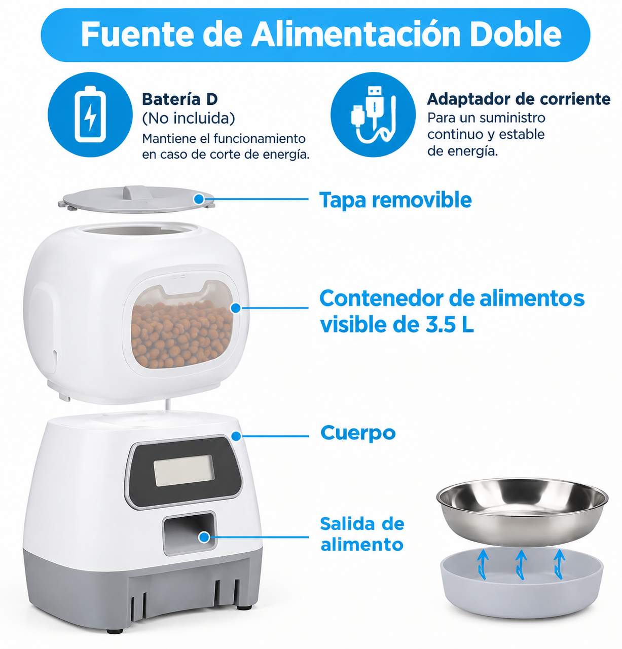 Comedero Automático Inteligente Mascotas - 3