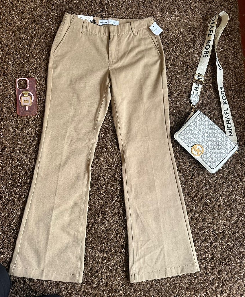 pantalon flare en dril