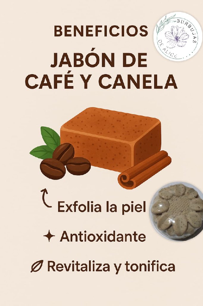 jabón de café y canela