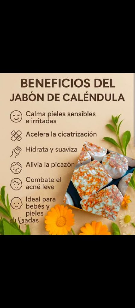 jabón de caléndula y manzanilla