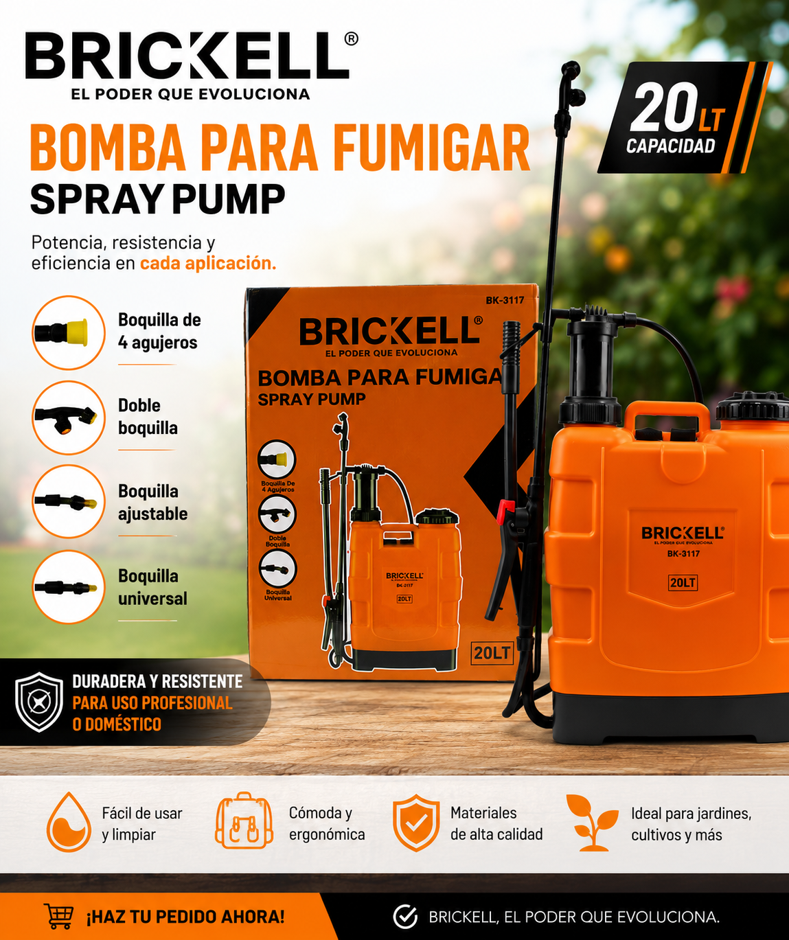 FUMIGADORA MANUAL BRIKELL 20 LT
