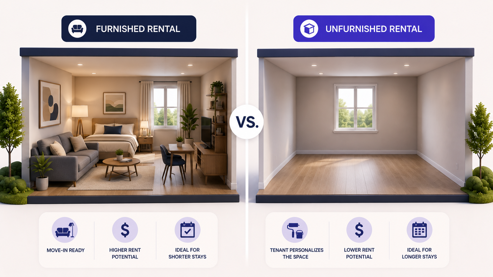 Furnished vs unfurnished rental