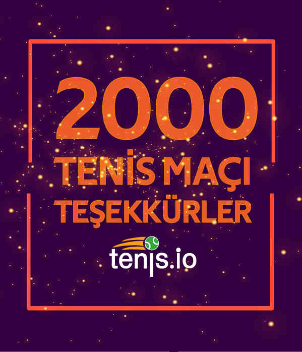 2000 Tenis Maçı Tenis.io'da Oynandı!