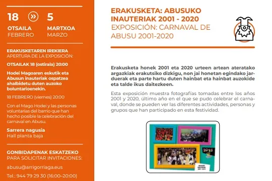 EXPOSICIÓN: "CARNAVAL DE ABUSU 2001-2020"