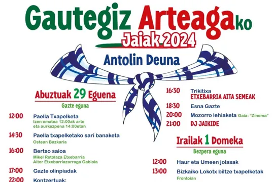 Programa de Fiestas de Gautegiz Arteaga 2024