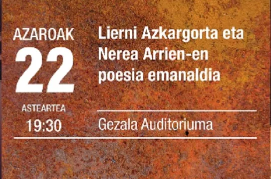 Recital de poesía: Lierni Azkargorta y Nerea Arrien
