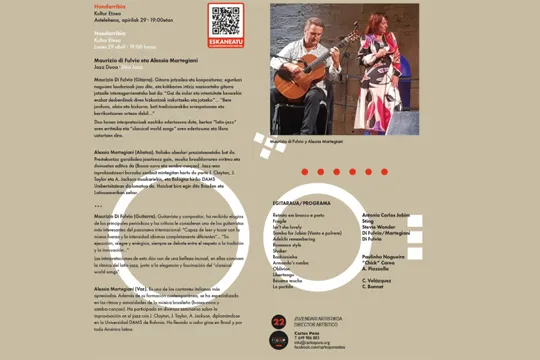 Hondarribiko Nazioarteko Gitarra Jaialdia 2024: Maurizio di Fulvio + Alessia Martegiani