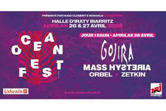 Gojira + Mass Hysteria + Orbel + Zetkin