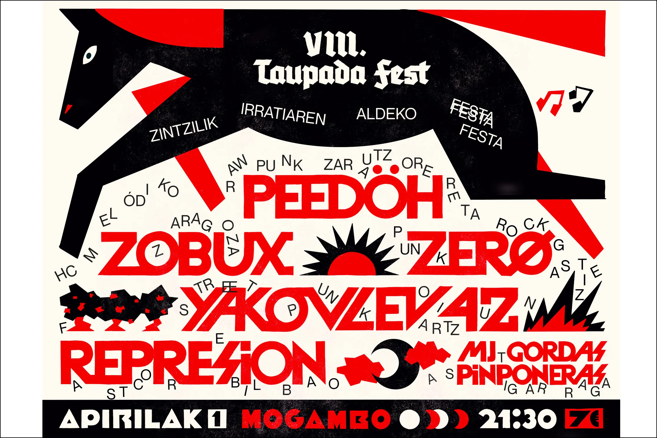 Taupada Fest 2023: Zero + Represión + Peedoh + Zobux + Yakovlev 42 + MJS Gordas Pinponeras