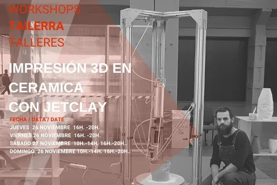 (ON LINE) Workshop: "Impresión 3D en cerámica con JetClay"