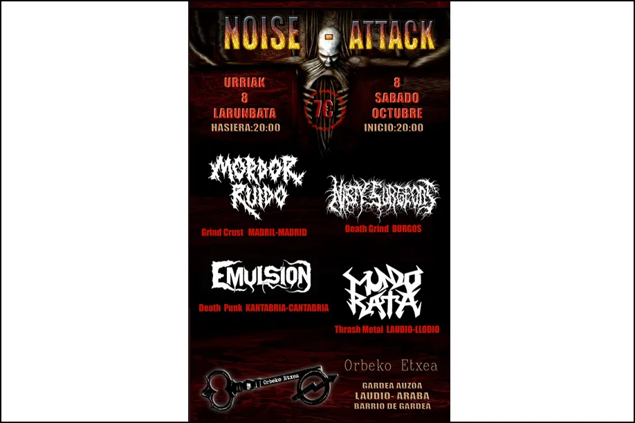 Mordor Ruido + Nasty Surgeons + Emulsión + Mundo Rata